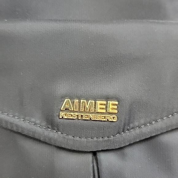 Aimee Kestenberg Black Nylon Shoulder Bag Double Handle Purse Travel Heston Bag - Picture 2 of 16